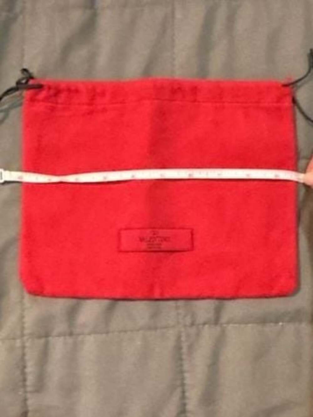 Valentino Garavani Red Flannel Drawstring Jewelry Dust Bag